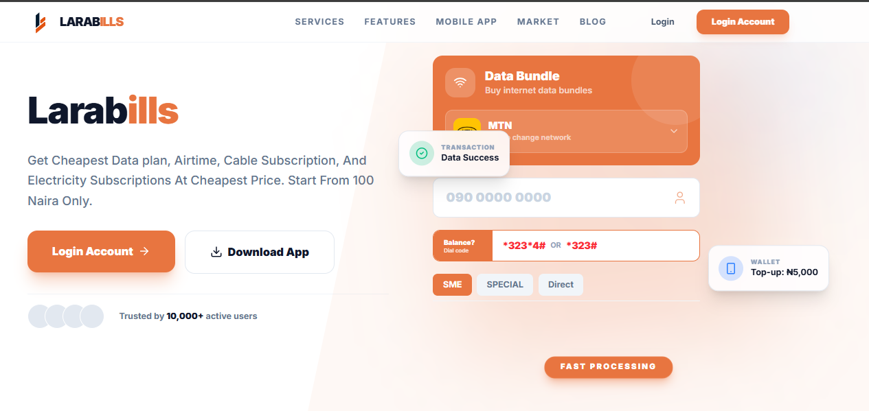 Why Larabills is Nigeria’s Smartest VTU & Bill Platform